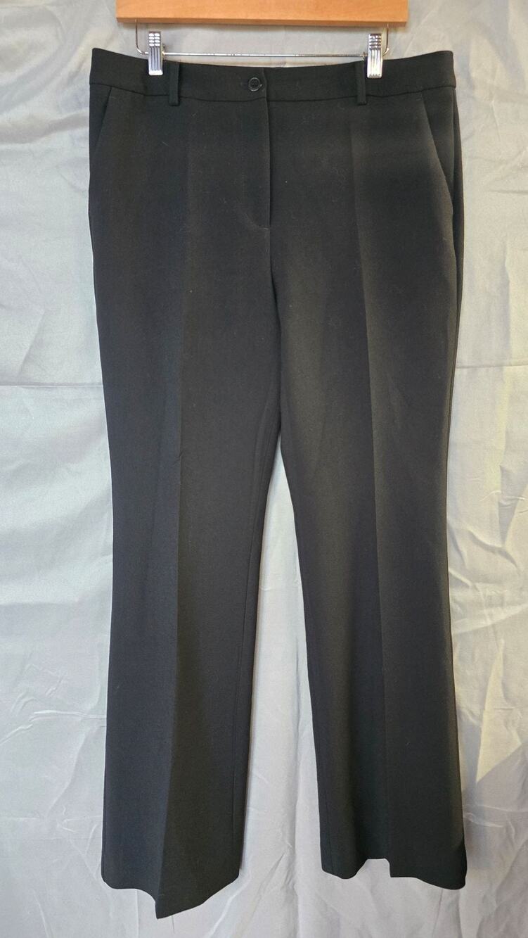 Talbots Raleigh Pants Womens 10 Black Dress Straight Leg Stretch Twill Work